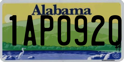 AL license plate 1AP0920