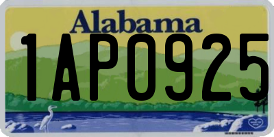 AL license plate 1AP0925