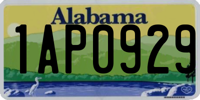 AL license plate 1AP0929