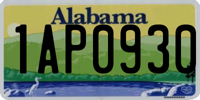 AL license plate 1AP0930