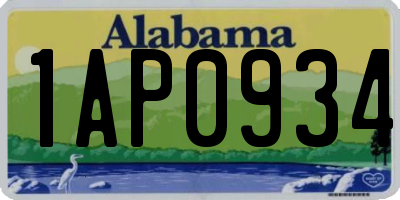 AL license plate 1AP0934
