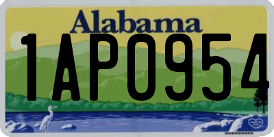 AL license plate 1AP0954