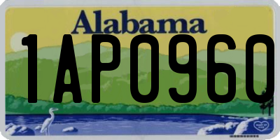 AL license plate 1AP0960