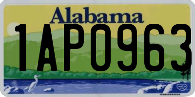 AL license plate 1AP0963
