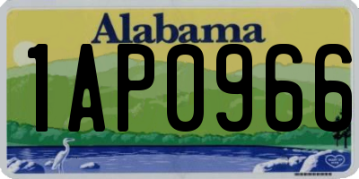 AL license plate 1AP0966