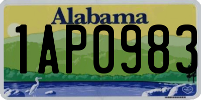 AL license plate 1AP0983
