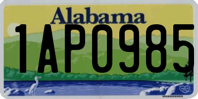 AL license plate 1AP0985