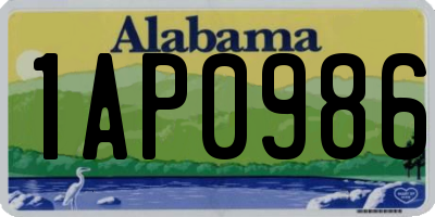 AL license plate 1AP0986