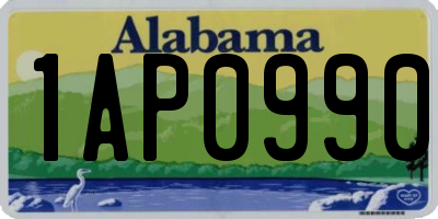 AL license plate 1AP0990