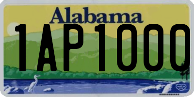 AL license plate 1AP1000