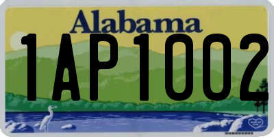AL license plate 1AP1002