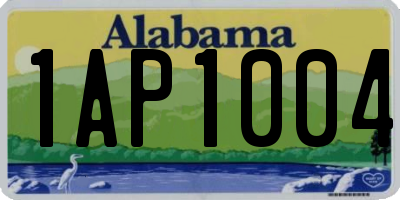 AL license plate 1AP1004