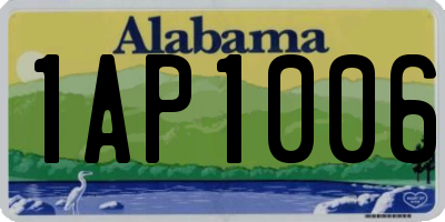 AL license plate 1AP1006