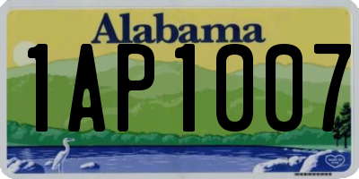 AL license plate 1AP1007