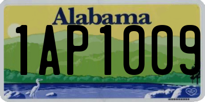 AL license plate 1AP1009