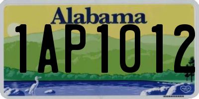 AL license plate 1AP1012