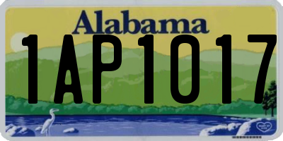 AL license plate 1AP1017