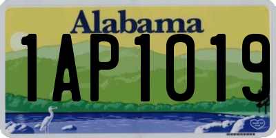 AL license plate 1AP1019
