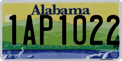 AL license plate 1AP1022