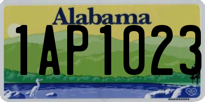 AL license plate 1AP1023
