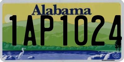 AL license plate 1AP1024