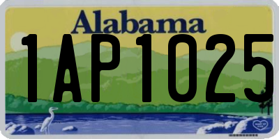AL license plate 1AP1025