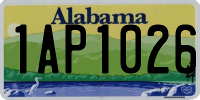 AL license plate 1AP1026