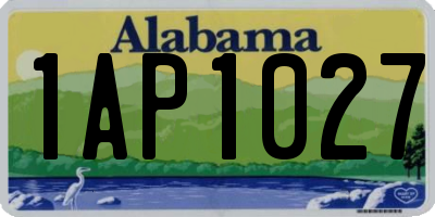 AL license plate 1AP1027