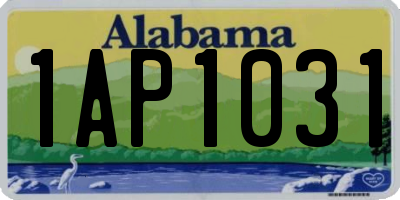 AL license plate 1AP1031