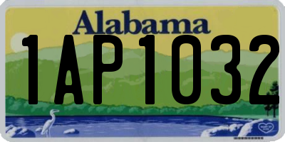 AL license plate 1AP1032