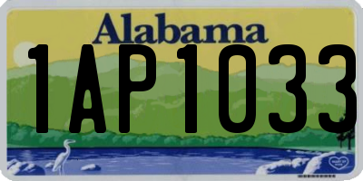 AL license plate 1AP1033