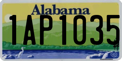 AL license plate 1AP1035