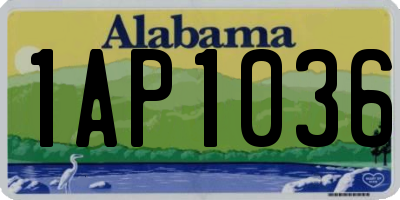 AL license plate 1AP1036