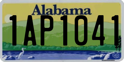 AL license plate 1AP1041