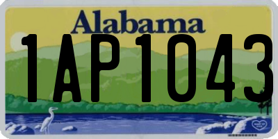 AL license plate 1AP1043