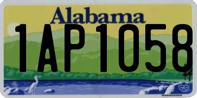AL license plate 1AP1058