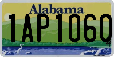 AL license plate 1AP1060