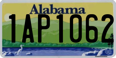 AL license plate 1AP1062