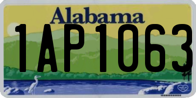 AL license plate 1AP1063