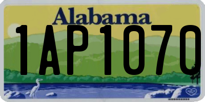 AL license plate 1AP1070