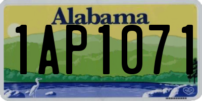AL license plate 1AP1071