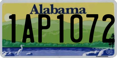 AL license plate 1AP1072