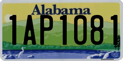 AL license plate 1AP1081