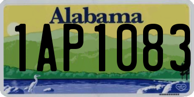 AL license plate 1AP1083