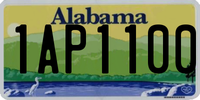 AL license plate 1AP1100