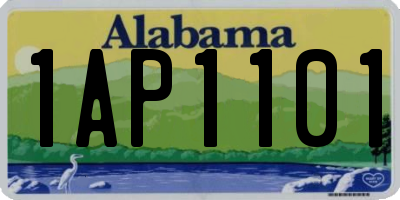 AL license plate 1AP1101