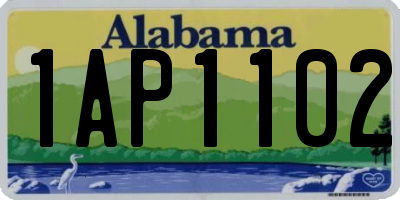AL license plate 1AP1102