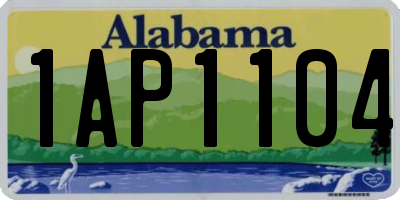 AL license plate 1AP1104