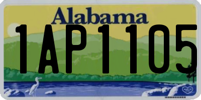 AL license plate 1AP1105