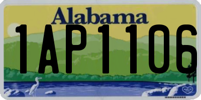 AL license plate 1AP1106